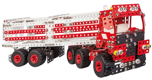Constructor Pro Premium Truck – Set di costruzione in metallo XXL, 1141 pezzi, 10 in 1, camion gigante da assemblare, confezione da 8 anni