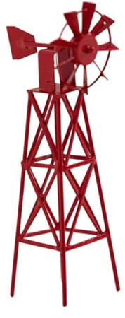 Mini moulin à vent décoratif en résine - Accessoire de jardin féérique - 10 cm de haut - Statue pour pot de fleurs - Décoration intérieure et extérieure