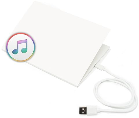 Audiogrußkarte – personalisierbare Grußkarte mit Sound, 16 MB Speicher für Musik & Sprachnachrichten, USB-Anschluss, wiederaufladbarer Akku, blanko zum Selbstgestalten – individuelle Geschenkidee