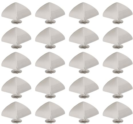 Square Pointed Screw Rivets Set hochwertige Zinklegierung Pyramiden Punk Nieten für Lederwaren Reparatur und Dekoration von Taschen Gürteln Accessoires 15mm 20 Stück (Silber)