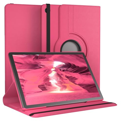 EAZY CASE - Tablet Hülle für Samsung Galaxy Tab A11 Plus Schutzhülle 11 Zoll Smart Cover Tablet Case Rotationcase zum Aufstellen Klapphülle 360° drehbar mit Standfunktion Tasche Kunstleder Pink