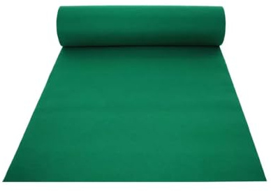 Passatoia Verde Antiscivolo da Cerimonia, Tappeto Runner per Matrimoni, Chiesa, Eventi, Fiere, Ricevimenti, Allestimenti e Sfilate, Moquette Tessuto Resistente, Facile da Posare, Larghezza 1 o 2 metri