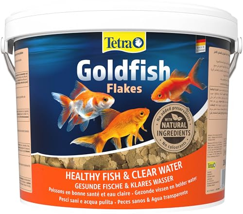 Tetra Goldfish Flakes - Mangime in fiocchi per tutti i pesci rossi e altri pesci d'acqua fredda - Secchio da 10 litri