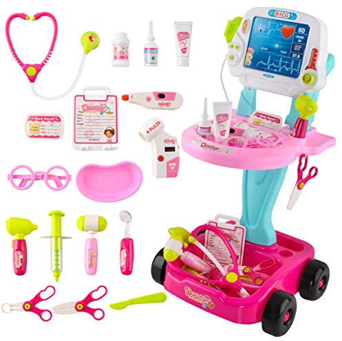 Iso Trade - Toys Doctor Kids Medical Center Krankenhaus Doctors Set für Kinder 8245 Arztspiele, Mehrfarbig