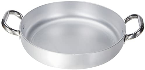 Pentole Agnelli, ALMA110PI28, Tegame con Fondo a Induzione, 2 Manici, Acciaio, Argento