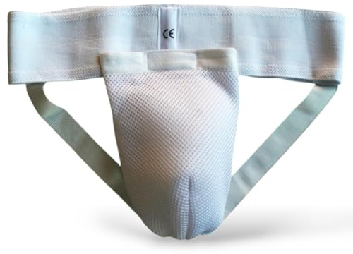 mmasport Sospensorio Uomo in Cotone con Conchiglia Guscio para genitali Estraibile Certificato CE (Medium)