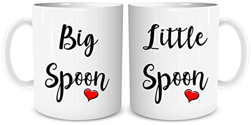 Spooning Mug Set Big Spoon Little Spoon Mugs for Couples Gifts for Couples Wedding Gift Mug Gift Set Gifts for Weddings Funny Mug WSDMUG1314