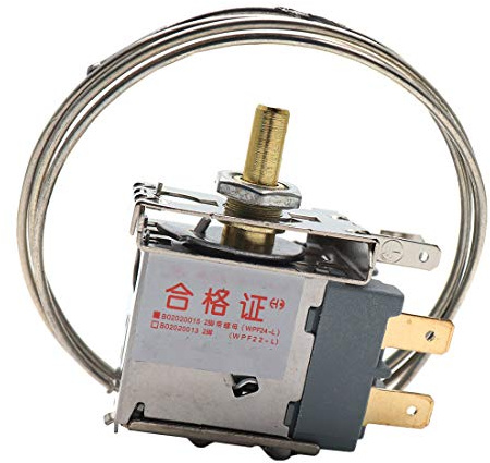 ZXHAO WPF24-L - Termostato de control de temperatura para frigorífico (2 pines, con tuerca)