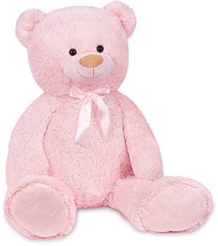 BRUBAKER XXL Nallebjörn 100 cm - Plysch Teddybjörn - Rosa