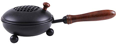 Bitto Räucherpfanne SALUK S, Metall mit Holzgriff, L: 20 cm, H: 7 cm, Ø 8 cm