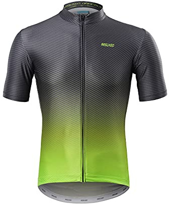 GITVIENAR Radtrikot Herren Kurzarm, Atmungsaktiv Schnelltrockend Reflektierendes Fahrradtrikot mit Tasche Fahrradbekleidung Fahrrad T-Shirt für Männer Herren MTB Fahrrad Rad