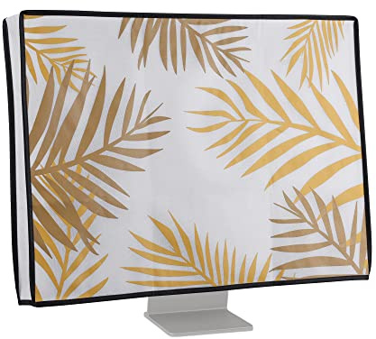 kwmobile Housse écran Ordinateur Compatible avec 20-22 Moniteur - Protection d'écran PC - écru-Miel-Blanc