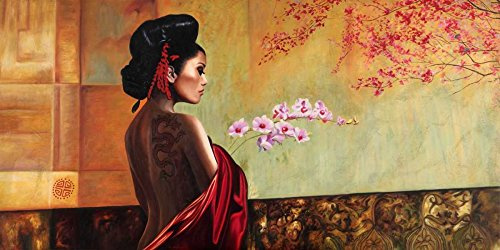 Feeling at home Orchidea Selvaggia STAMPA su CARTA OPACA 220gr Pierre Benson - Figurativo orizzontale Immagine d'arte x cornice cm_93_X_190
