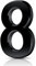 Vicloon Mailbox Numbers Self Adhesive, 3 Inches 3D Mailbox Numbers Waterproof, Door Numbers House Numbers Street Number Stickers for House Mailbox Apartment Hotel Courtyard Cafe Black(8)