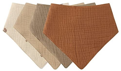 Uposao Lätzchen Baby Absorbierende Dreieckstuch Weiche & Saugfähig Musselin Halstücher Sabberlätzchen mit Verstellbares Druckknopf Baby Dreieckstücher Geschenk für Mädchen Boys