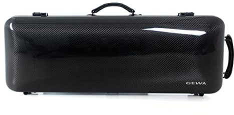 GEWA Doppelkoffer für 2 Violinen IDEA 2.5, Schwarz/schwarz Carbon, mit zusätzlichem Seitengriff, Made in Germany