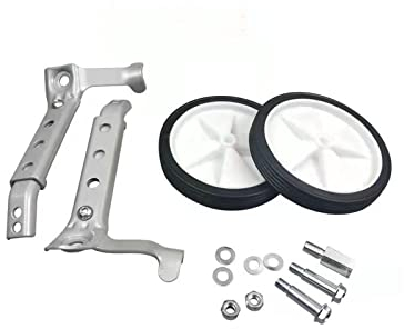 DFZ Stabilisatoren for Kinderfahrräder, Fahrradstabilisatoren for 12-20-Zoll-Hilfsradfahrrad Kinderfahrradstabilisatoren, Fahrradstützräder (Color : Stainless Steel)