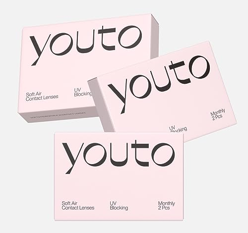 youto Monatslinsen weich, 6 Stück,sphärische Kontaktlinsen, UV Schutz und Hohes Trageg efühl, BC 8.5 mm, DIA 14.0 mm