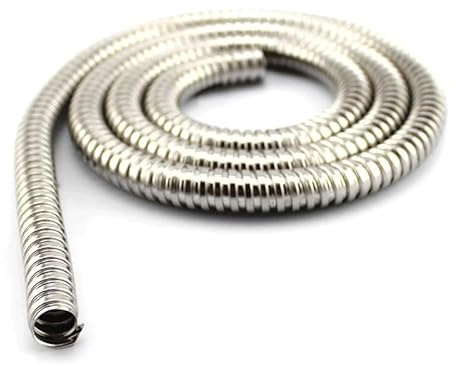 AYTOSH Tube Métallique en Acier Inoxydable 304 - 1 Mètre De Longueur, Tuyau Fileté Câble Flexible Manchon De Protection - Pour Bricolage (Diamètre Intérieur 6mm x 1 Mètre)