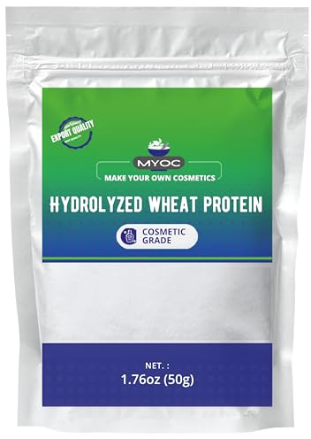 Myoc Hydrolyzed Wheat Protein – Powder – 50g | 2 FL OZ | for Skin, Hair & Sensitive Skin- Deep Hair Protection | Hair- Care Products | Cosmetic Grade