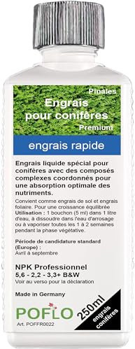 Engrais pour conifères. Fertilisez les sapins, les épicéas, les pins, engrais liquide premium de la gamme professionnelle 250ml