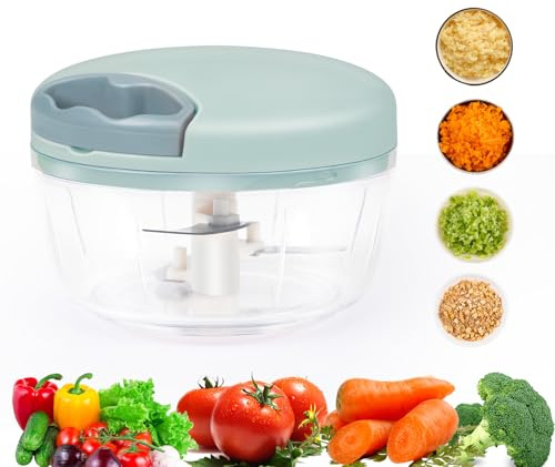 LGURT Garlic Chopper, Pull-String Vegetable Onion Mincer