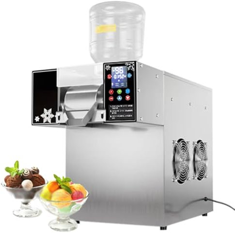 RayGenius Snow Ice Cream Machine Snow Ice Shaver Machine Europen Snow Flake Ice Machine Korea Bingsu Machine Snowflake Ice Shaving Device,Mechanical-120KG