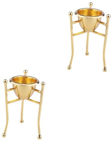 Mikinona 2piezas Soporte De De Triangular Adorno De Cocina y Color Dorado Para Cocidos y Decoración De Pascua