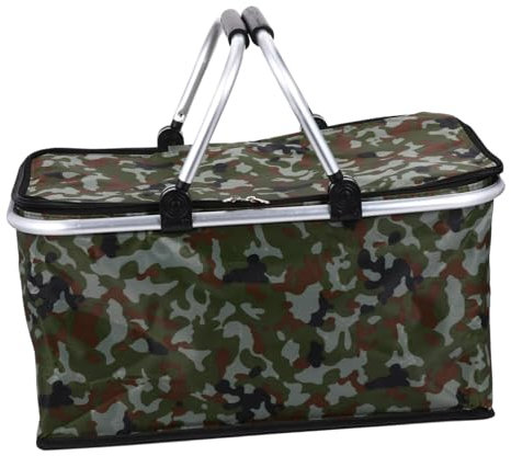 KITANDOVE Oxford Fabric Picnic Basket Insulated Bag for Work School Beach Travel Hiking Camping