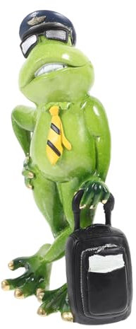 HAWILLOSCH Figurine De Grenouille Résine Décorative pour Jardin Sculpture Amusante pour Bureau Et Décoration De Maison Ornement De Grenouille pour Bureau Et Extérieur
