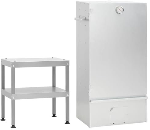 Mueble para el hogar, horno de barbacoa, ahumador con mesa de acero galvanizado