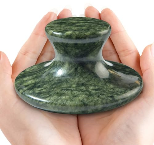 Pilzform Gua Sha Stein,CEIEVER Massagestein Gua Sha Stein Eye Flowies Anti-Aging Gesichtsmassage Akupressur Pilz Form Guasha für Gesicht Augen Hals Falten Entfernen SPA Entspannende (A)