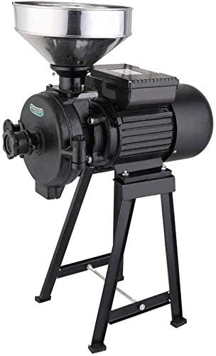 PUFAHAU Mulino Elettrico per mangimi/Farina da 2200 W, macina Cereali secchi + Imbuto per Riso, Mais, Chicchi di caffè, Grano, mangimi per Cereali secchi e umidi