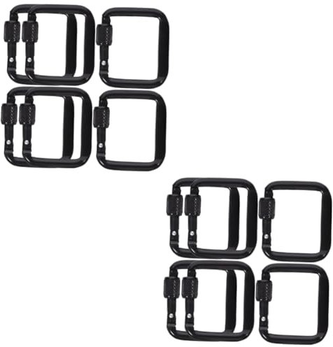 YARNOW 2 Juegos Botón para Acampar Pabellón Mosquetón para Llaves Anillos Accesorios De Camping Accesorios para El Camping Hebilla Portátil Hebilla Resistente Aluminio Silver 6 Piezas * 2