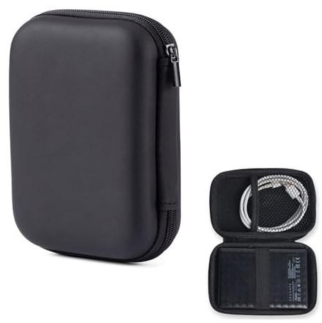 Wxinsheng Custodia per Hard Disk Esterno 2.5,per SDD HDD Caso,Protegge Il Disco Rigido,Custodia Rigida in Eva,Tasche Interne in,per Viaggi e Lavoro
