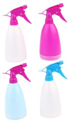 Healvian 4pcs 500ml Reusable Spray Bottle Set Trigger Nozzle for Cleaning Hairdressing and Gardening Random Colors