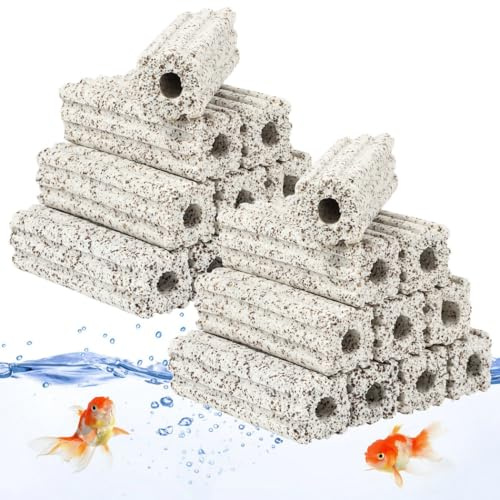 20 Large Bio Media Blocks For Aquarium Filtration, 6.3-Inch Ceramic Filter Media For Fish Tank, Sump, Canister, Pond