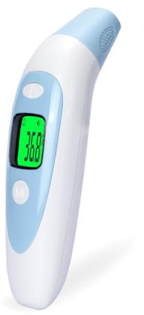 Infrared Ear & Forehead Thermometer for Baby, Kids & Adults | 1-Second Reading, Fever Alert, Dual Mode | Digital Baby Thermometer with LCD Display | No Touch Forehead or Ear Thermometer