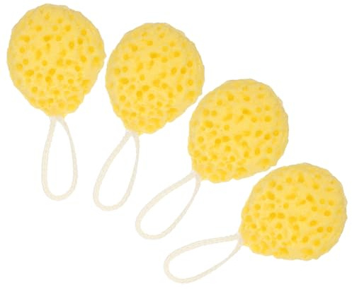 VALICLUD 4pièces Lot de Éponges de Bain pour Douche Éponge Douce Alvéolée Exfoliant Corporel Gommage Doux pour Douche Spa Relaxante
