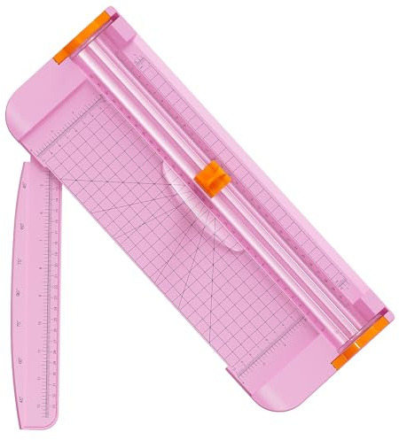 Cortador de papel A4 con cuchillas recortadoras, guillotina con herramienta de seguridad automática para álbumes de recortes para cortar papel