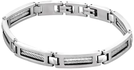 LOTUS STYLE Bracelet LS1507-2/1 Men In Black Acier inoxydable 198.00 mm Homme