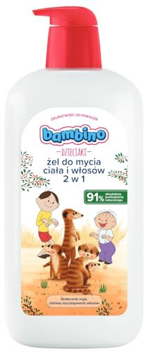 Bambino Bambini Gel per la pulizia dei capelli e del corpo 2 in 1 Bolek & Dolls - Suricati, 1000 ml