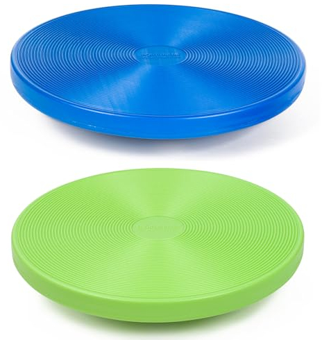 Sport-Thieme Balance-Board, Sport- und Therapiekreisel | Hochwertiger Gleichgewichts- u. Koordinations-Trainer | Inkl. Übungsanleitung | Blau o. Grün | ø 39 cm | Bis 120 kg | Markenqualität