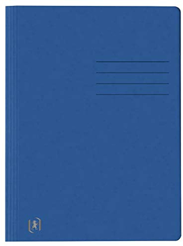 Oxford 400117265 Schnellhefter TOP FILE+ extrastark aus 390g Karton für ca. 200 DIN A4-Blätter sortiert mit 12 Farben (blau, 1)