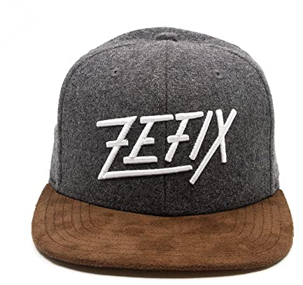 Du Hirsch Bayerisches Snapback Cap Zefix Dunkelgrau Flanell One Size