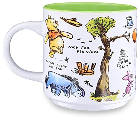 Keramiktasse mit Winnie Puuh Icons, 370 ml
