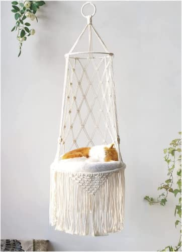 SSDH Hamac fait à la main pour chat et chien - Balançoire à suspendre - Design nid de chat - Décoration d'intérieur élégante - Décoration d'intérieur - Maison pour chat - Personnalité - Hamac B