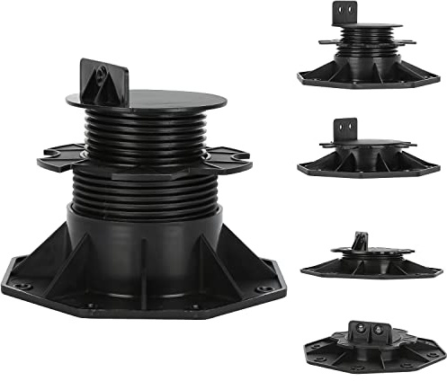 Sonnewelt Lot de 20 plots de terrasse réglables en hauteur - Pour la sous-construction - Pieds réglables de 18 à 30 mm - Pour terrasse, carrelage, dalles de foire