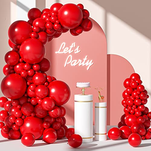 110pcs Red Balloon Arch Kit with 18 12 10 5 inch Balloons