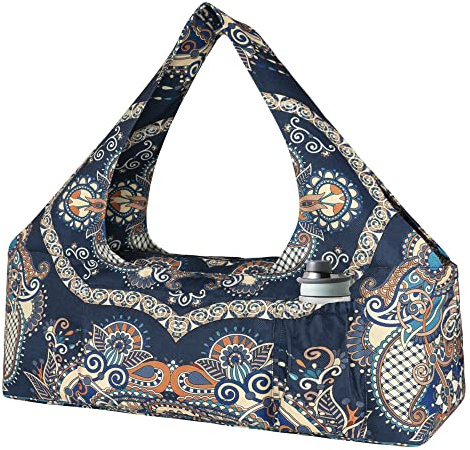 Yogamatten-Tasche – Große Yoga-Tasche mit Yogamatten-Gurt, Reißverschluss und Taschen – Yoga-Taschen und Träger für alle Ihre Sachen – Antike Totem-Yogamatten-Taschen für Frauen, passend für die